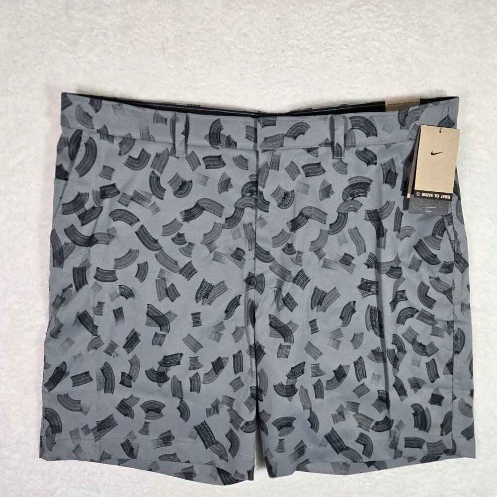 Nike Golf Repel Shorts Mens 40 Smoke Grey Black Brushstroke Print FD5725-070 NEW